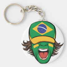 Fan de deportes brasileña llaveros