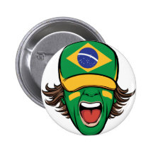 Fan de deportes brasileña pin
