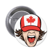 Fan de deportes canadiense pin