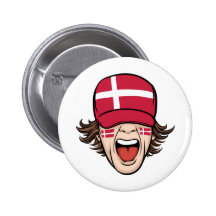 Fan de deportes de Dinamarca Pin