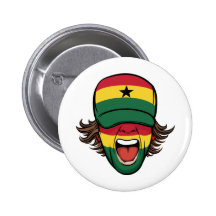 Fan de deportes de Ghana Pins