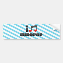 Fan de Europop Pegatina De Parachoque