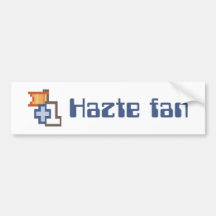 Fan de Hazte Pegatina De Parachoque