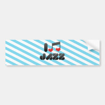 Fan del jazz etiqueta de parachoque