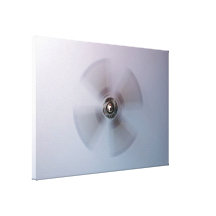 Fan montada en la pared lona estirada galerias