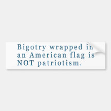 Fanatismo + La bandera americana no es patriotismo Etiqueta De Parachoque
