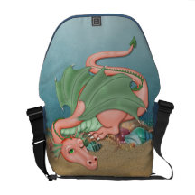 Fantasía coralina del océano del dragón bolsas de mensajería