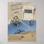 Fantasía de la flauta de Steampunk Posters