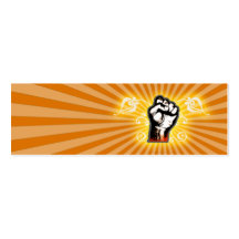 Fantasía del puño de la mano (naranja) plantilla de tarjeta de negocio