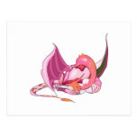 Fantasía Dragon.png rosado Tarjetas Postales