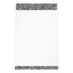 Fantasía floral elegante linda azul y de oro papeleria personalizada