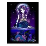 Fantasía gótica de la sirena de la postal de Uxia