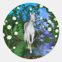 Fantasía linda 1 del unicornio etiquetas  