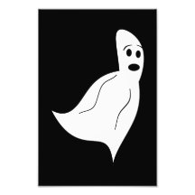 Fantasma blanco del dibujo animado impresiones fotograficas