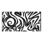 fantasma blanco y negro tribal tarjeta con foto personalizada