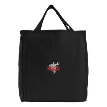 Fantasma bordado que frecuenta feliz bolsa