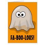 Fantasma lindo de Halloween del dibujo animado del Tarjeta