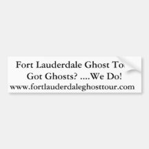 ¿Fantasmas de TourGot del fantasma del Fort Lauder Pegatina De Parachoque