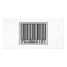 Farmacéutico del código de barras tarjeta personal con foto