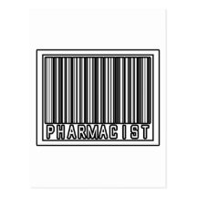 Farmacéutico del código de barras tarjetas postales