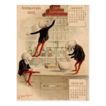 Farmacia esquelética postal