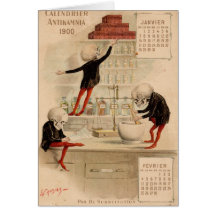 Farmacia esquelética tarjetas