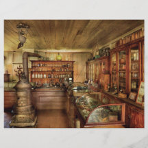 Farmacia - vuelta de la farmacia del siglo tarjeta publicitaria