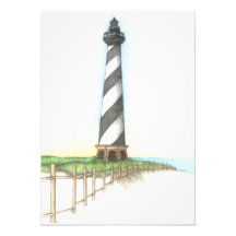 Faro de Hatteras del cabo Impresion Fotografica