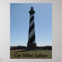 Faro de Hatteras del cabo Poster