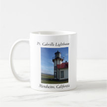Faro de la pinta Cabrillo Tazas De Café