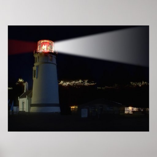 FARO DEL RÍO DE UMPQUA POSTER