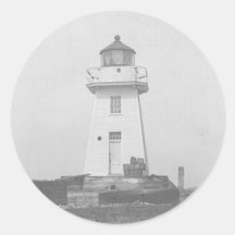 Faro del sur del rompeolas de Burlington Etiqueta