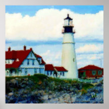 Faro principal de Portland Impresiones