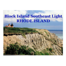 Faro suroriental del Block Island, postal de RI