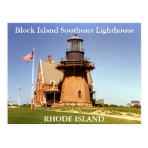 Faro suroriental del Block Island, postal de RI
