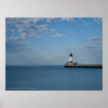 Faro y rayos de sol impresiones