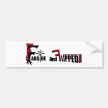 FarSideAndFlipped_LOGO Pegatina De Parachoque