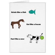 Fart como una tarjeta de la vaca