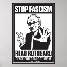 Fascismo de la parada: Lea la impresión de Rothbar Poster