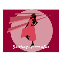 Fashiongirl en rosa postales