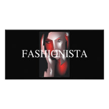 Fashionista de la CAMISETA Tarjeta Fotografica Personalizada