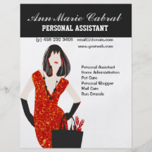 Fashionista del ayudante personal de la mujer tarjetas publicitarias