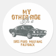 Fastback 1965 del mustango de Ford Etiqueta Redonda