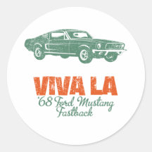 Fastback 1968 del mustango de Ford Pegatinas