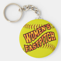 Fastpitch de las mujeres llavero