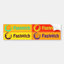 fastpitch etiqueta de parachoque