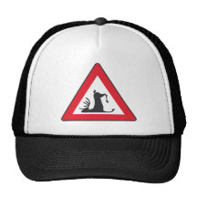 Fauna el tropezar (roadsign de los ciervos) gorro