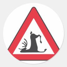 Fauna el tropezar (roadsign de los ciervos) etiquetas  