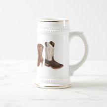 Favor occidental del boda de las botas de vaquero  taza