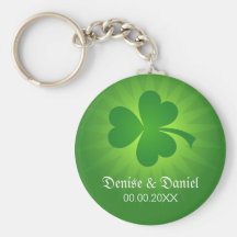 Favor verde del boda del día del St Patricks del t Llaveros